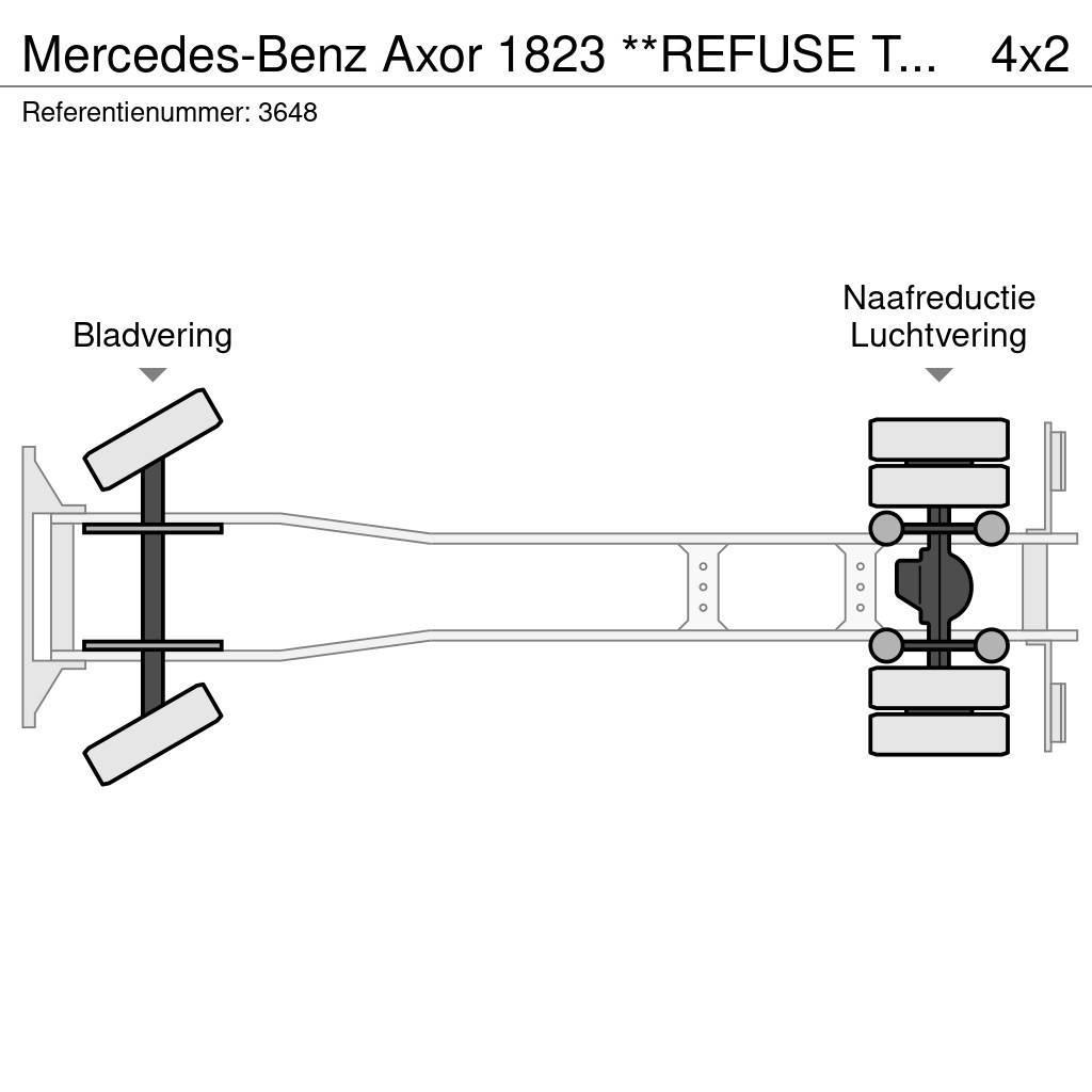 Mercedes-Benz Axor 1823 **REFUSE TRUCK-BENNE ORDURE-MULLWAGEN** Camiones de basura