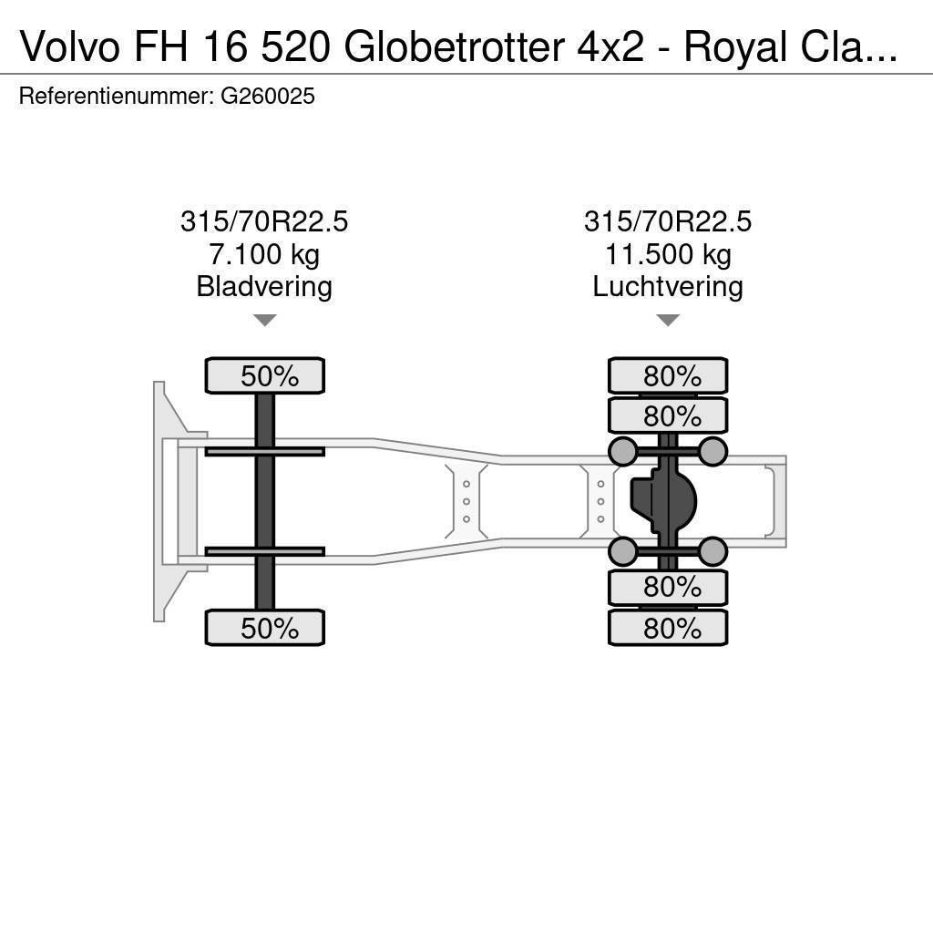 Volvo FH 16 520 Globetrotter 4x2 - Royal Class - Perfect Cabezas tractoras