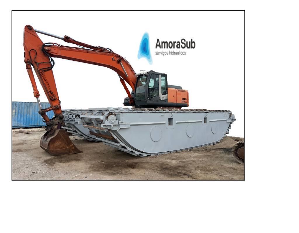  Amphibious Excavateur Hitachi 250 Long Reach 250 Excavadoras anfibio