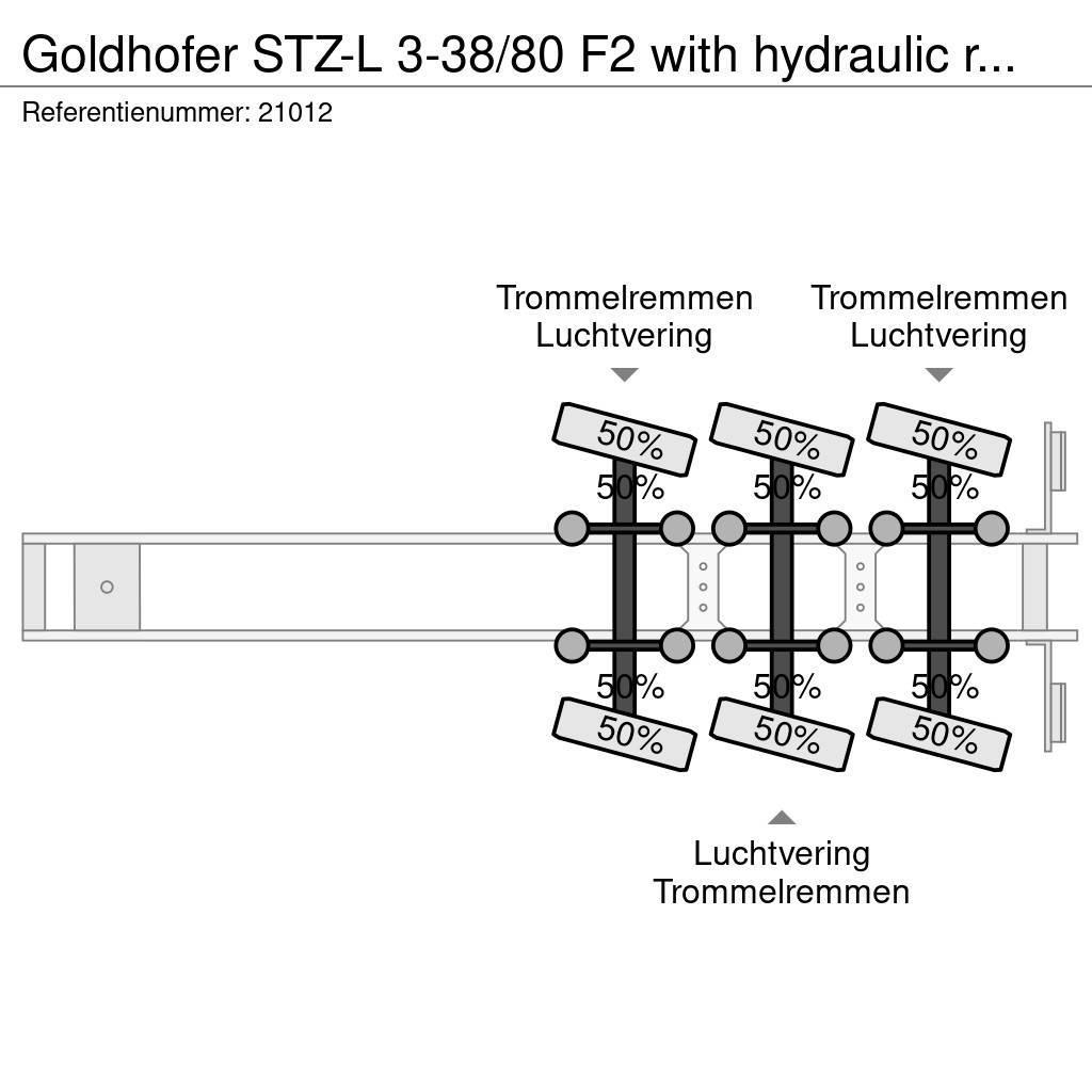 Goldhofer STZ-L 3-38/80 F2 with hydraulic ramps Semirremolques de góndola rebajada