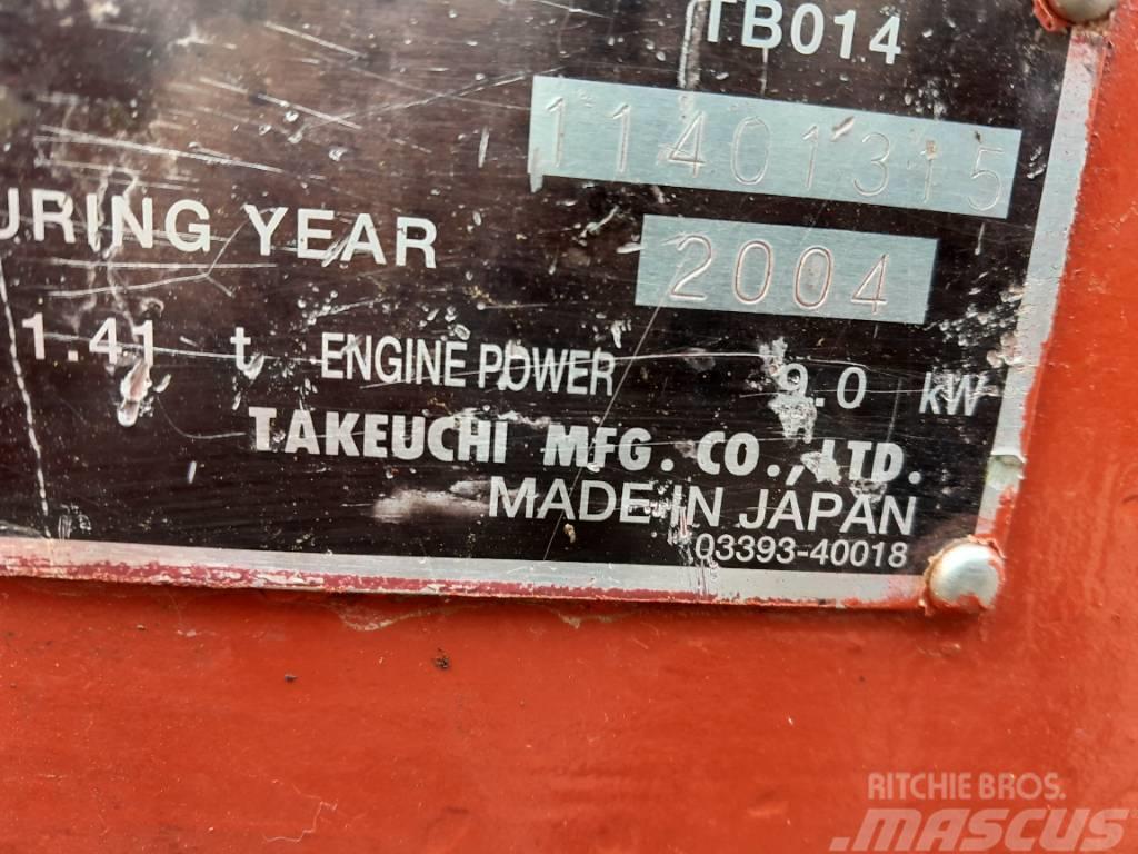 Takeuchi TB014 Mini excavadoras < 7t