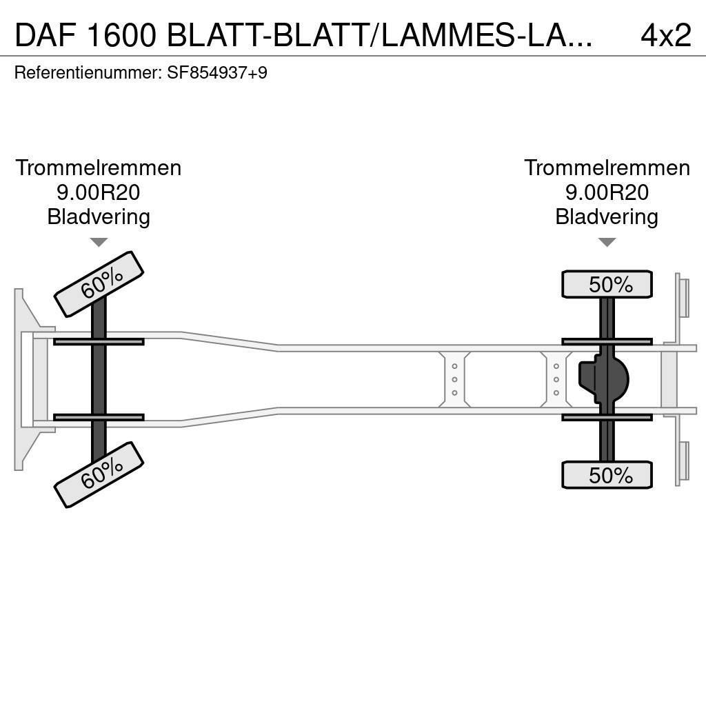 DAF 1600 BLATT-BLATT/LAMMES-LAMMES/SPRING-SPRING Camión con caja abierta