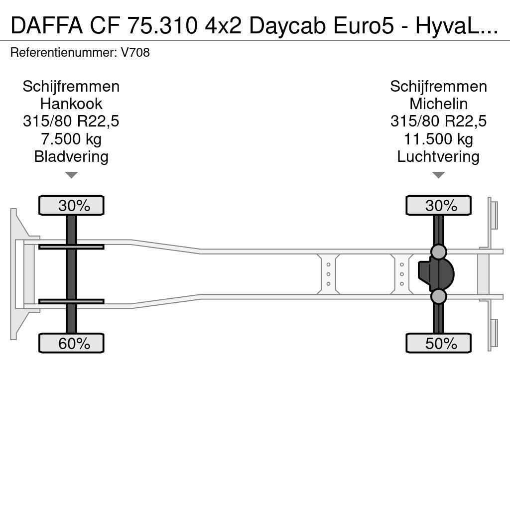 DAF FA CF 75.310 4x2 Daycab Euro5 - HyvaLift NG 2012 T Camiones portacubetas