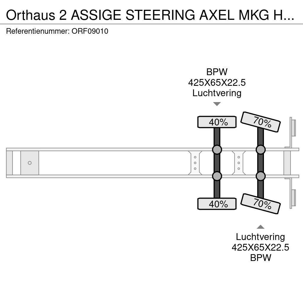 Orthaus 2 ASSIGE STEERING AXEL MKG HLK 330 VG CRANE Semirremolques de plataformas planas/laterales abatibles