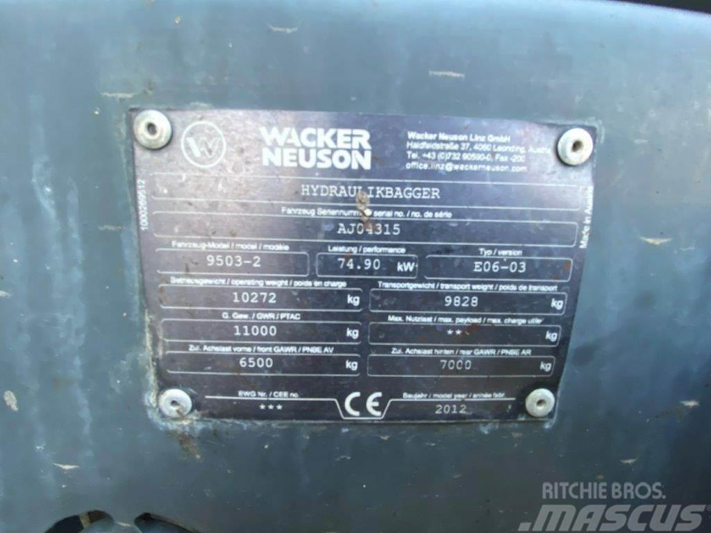 Wacker Neuson 9503-2 WD Mobilbagger Klima Löffel MS08 Excavadoras de ruedas