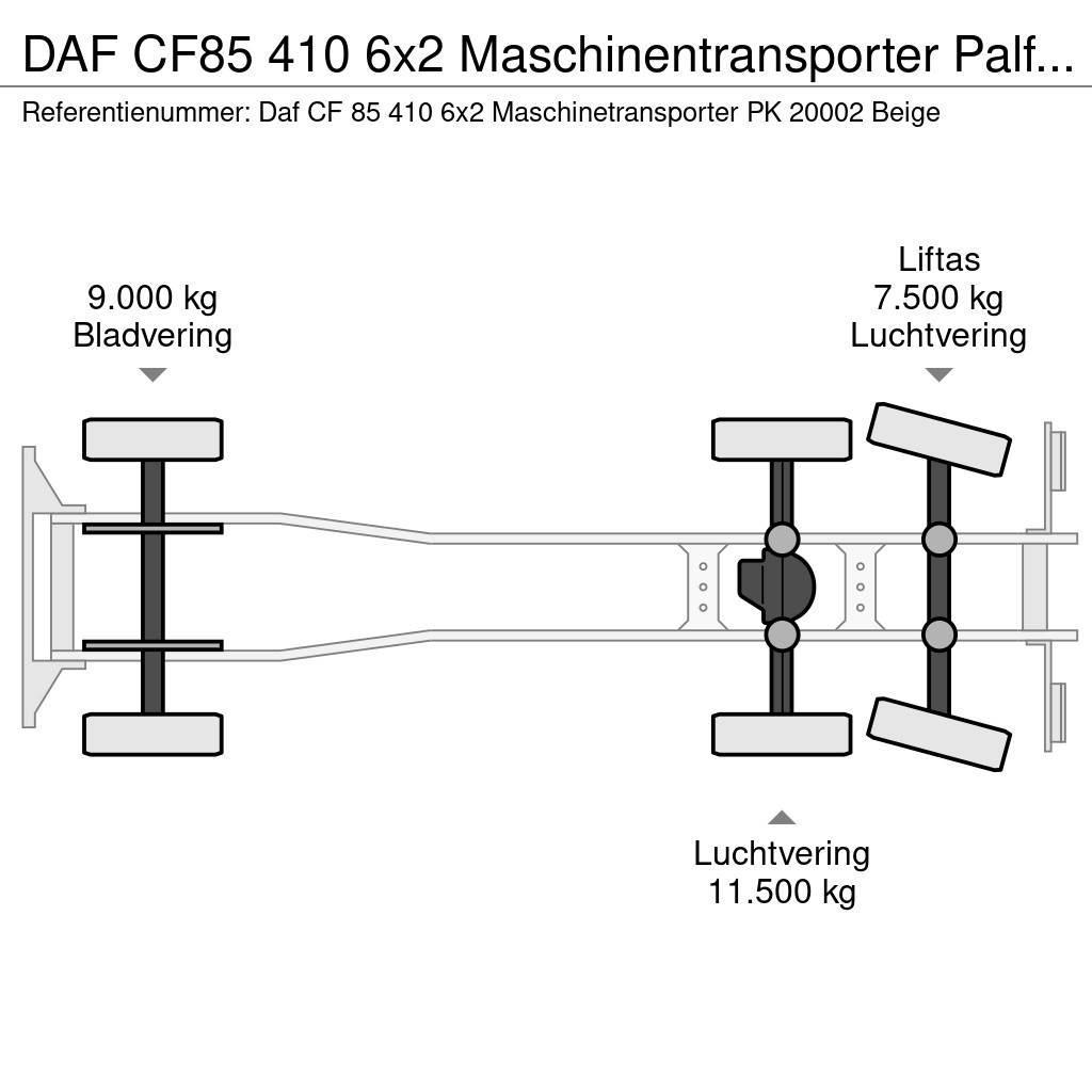 DAF CF85 410 6x2 Maschinentransporter Palfinger PK 200 Camiones portacoches