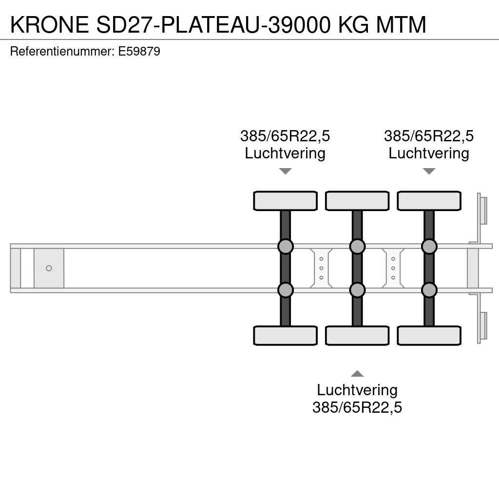 Krone SD27-PLATEAU-39000 KG MTM Semirremolques de plataformas planas/laterales abatibles