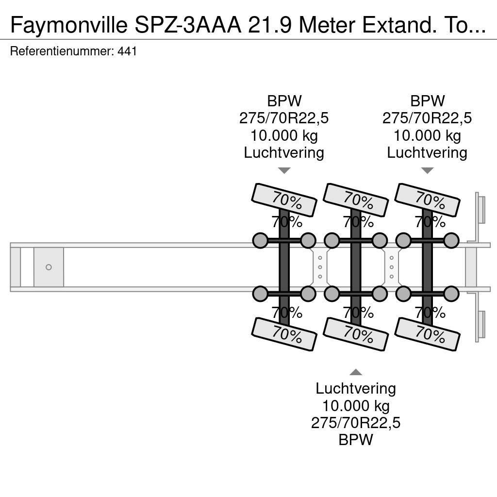 Faymonville SPZ-3AAA 21.9 Meter Extand. Total lenght: 35.5 met Semirremolques de plataformas planas/laterales abatibles