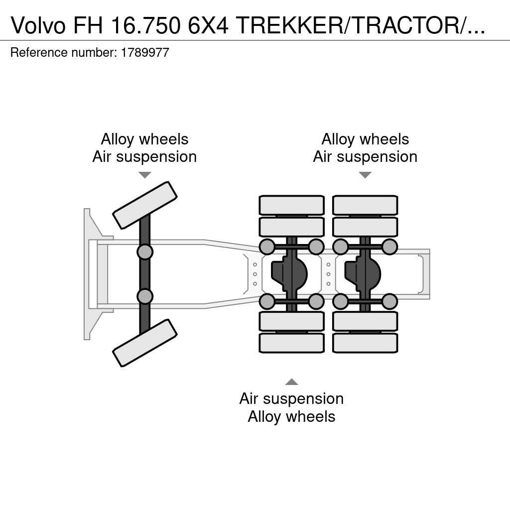 Volvo FH 16.750 6X4 TREKKER/TRACTOR/SZM EURO 6 HYDRAULIC Cabezas tractoras