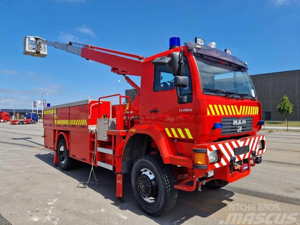 MAN LE280B 4x4 Denka Lift 24 m / Firetruck / Skylift Camiones de Bomberos