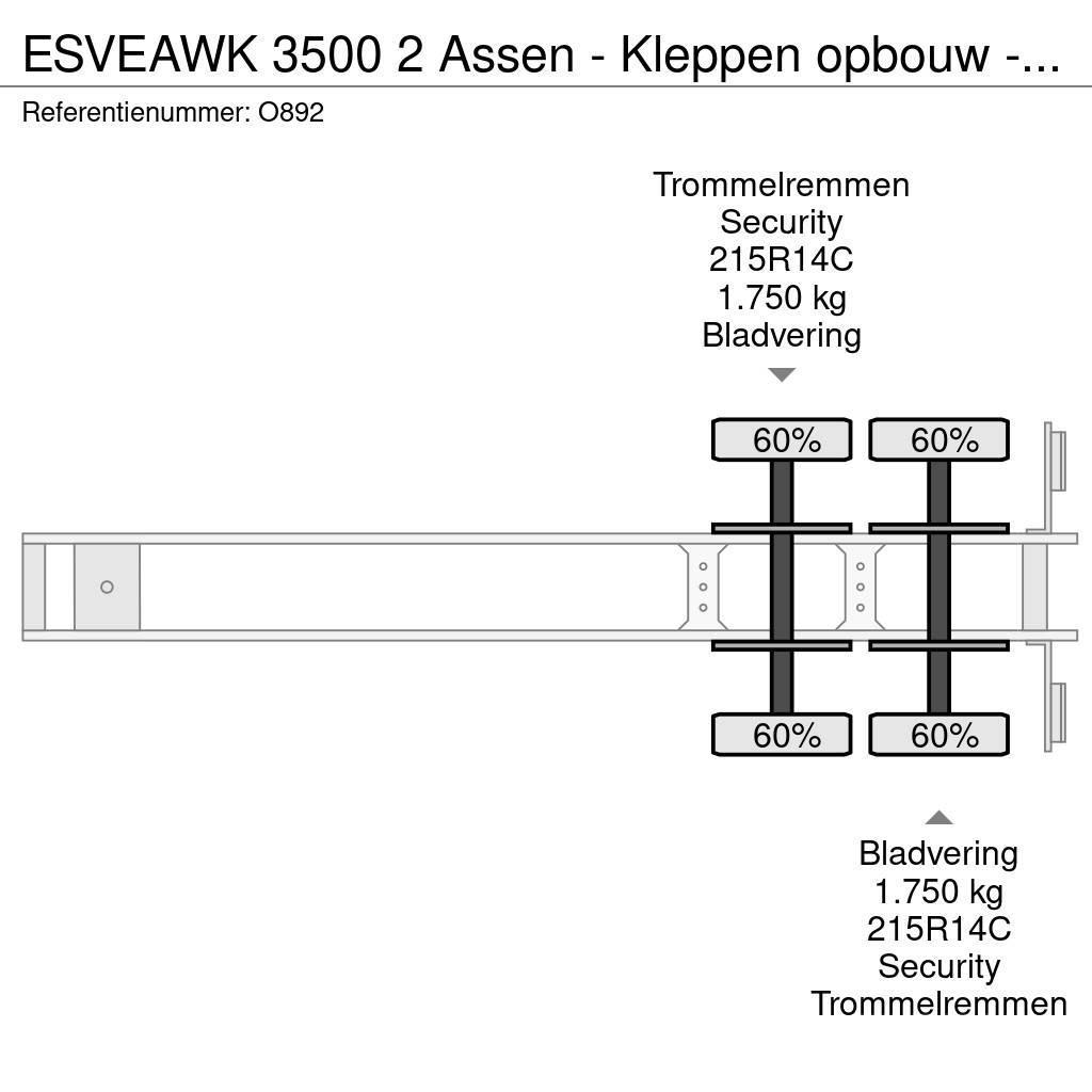 Esve AWK 3500 2 Assen - Kleppen opbouw - FietsVervoer - Semirremolques con carrocería de caja