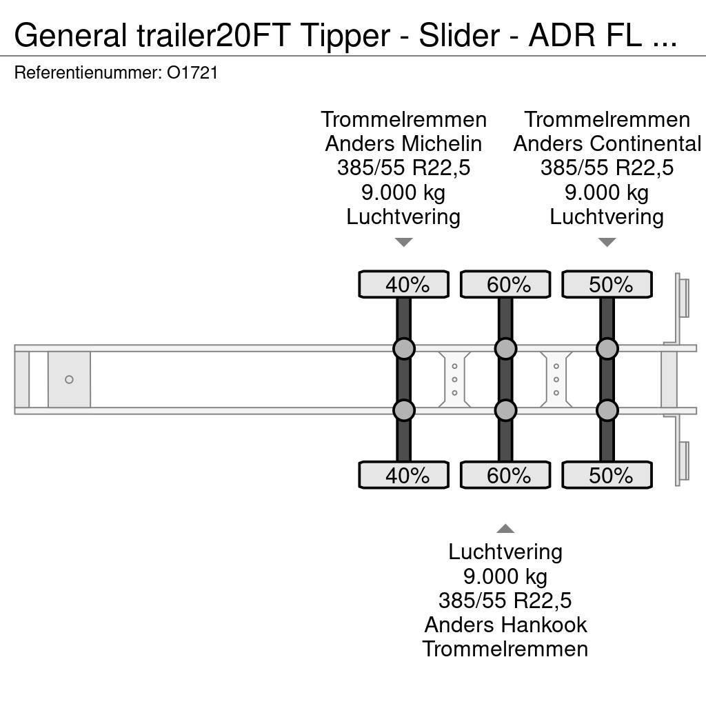 General Trailer 20FT Tipper - Slider - ADR FL OX AT - ElectricHydr Semirremolques portacontenedores