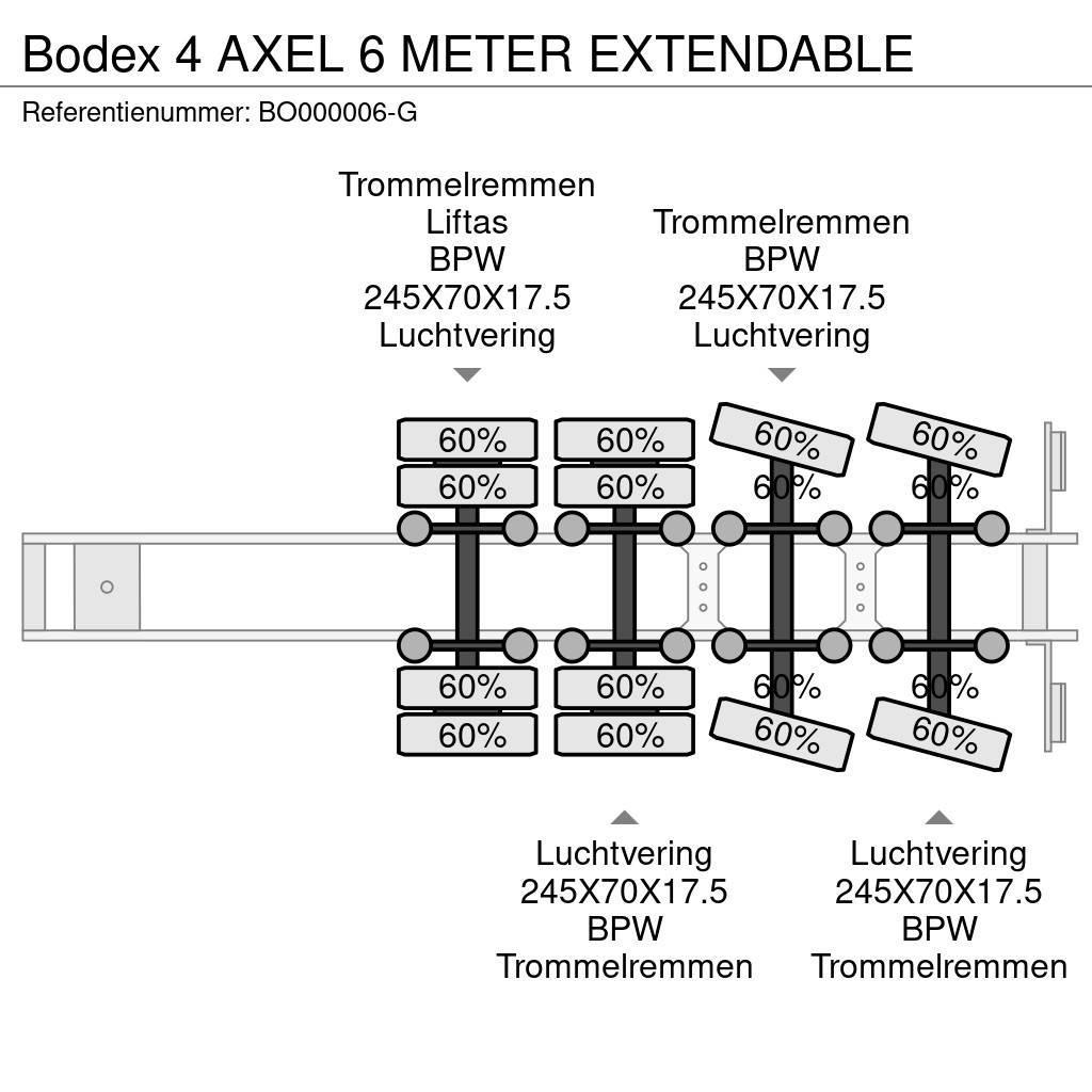 Bodex 4 AXEL 6 METER EXTENDABLE Semirremolques de góndola rebajada