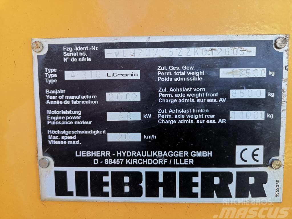 Liebherr A 316 Litronic Excavadoras de ruedas