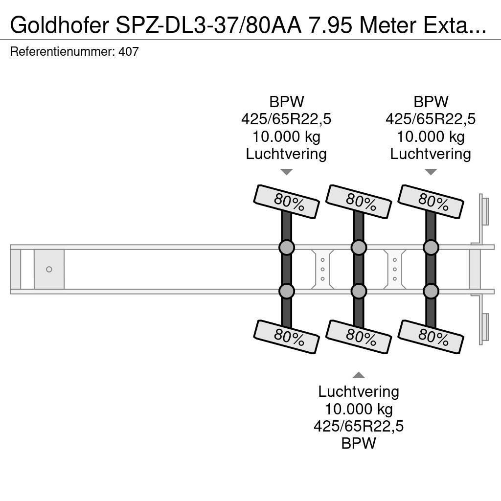 Goldhofer SPZ-DL3-37/80AA 7.95 Meter Extandable Powersteerin Semirremolques de plataformas planas/laterales abatibles