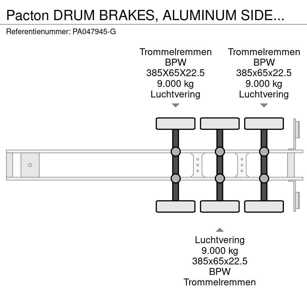 Pacton DRUM BRAKES, ALUMINUM SIDEBOARDS Semirremolques de plataformas planas/laterales abatibles