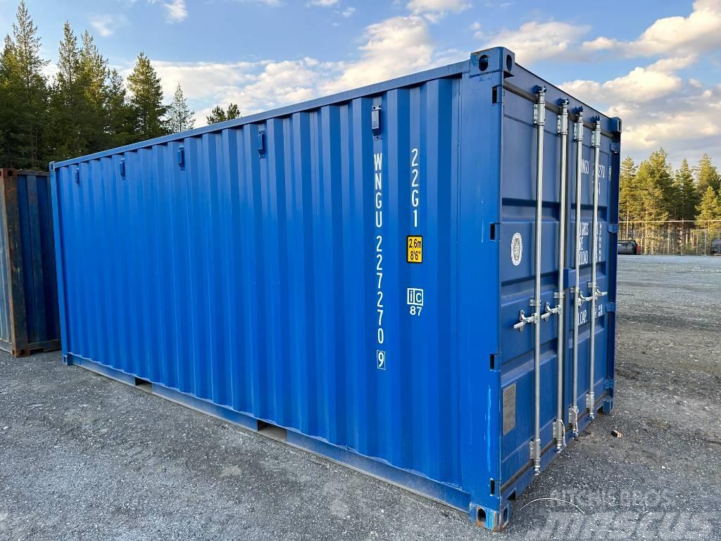  Sjöfartscontainer Container 20fot 20fots nya blå m Contenedores de transporte
