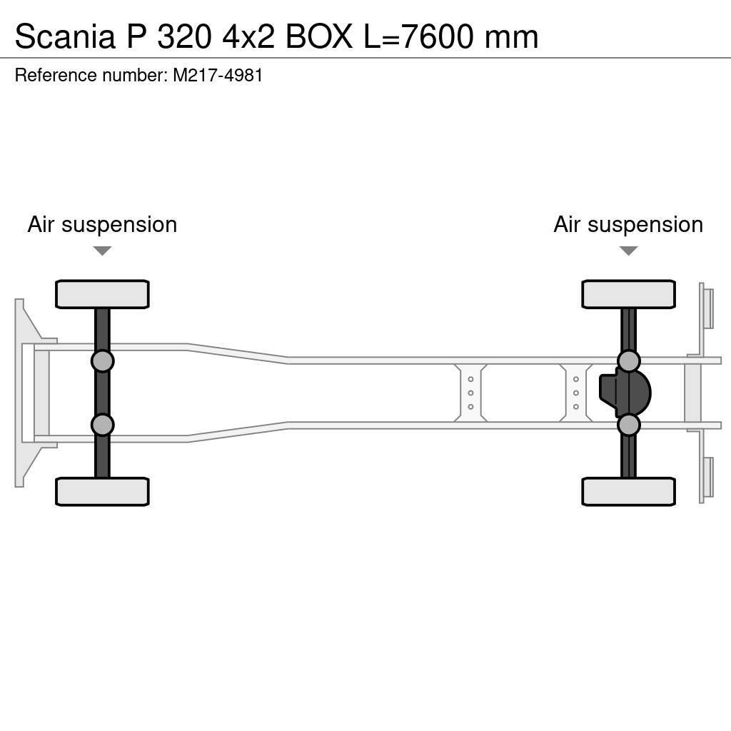 Scania P 320 4x2 BOX L=7600 mm Camiones caja cerrada
