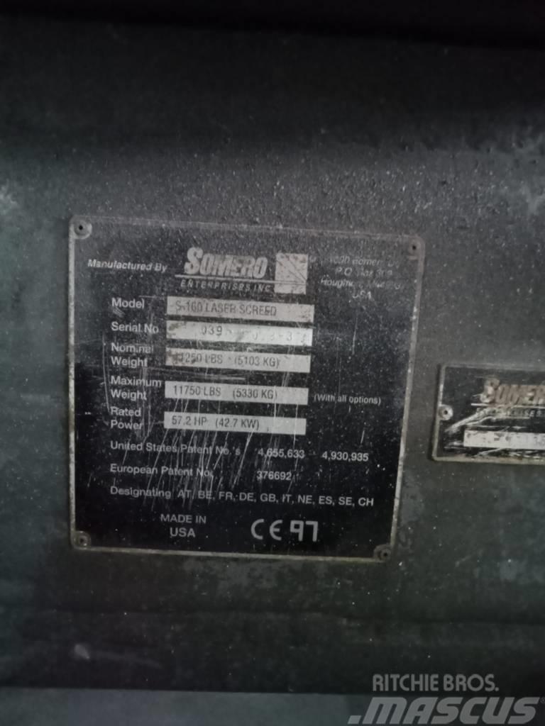 Somero S-160 Laser Screed Plumas de hormigón