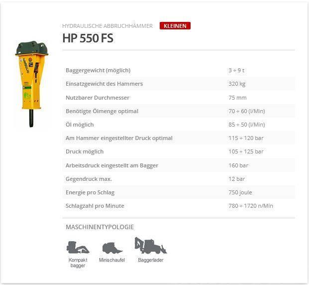 Indeco HP 550 FS Martillos hidráulicos