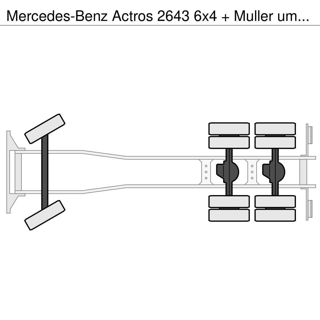 Mercedes-Benz Actros 2643 6x4 + Muller umwelttechniek aufbau Camiones aspiradores/combi
