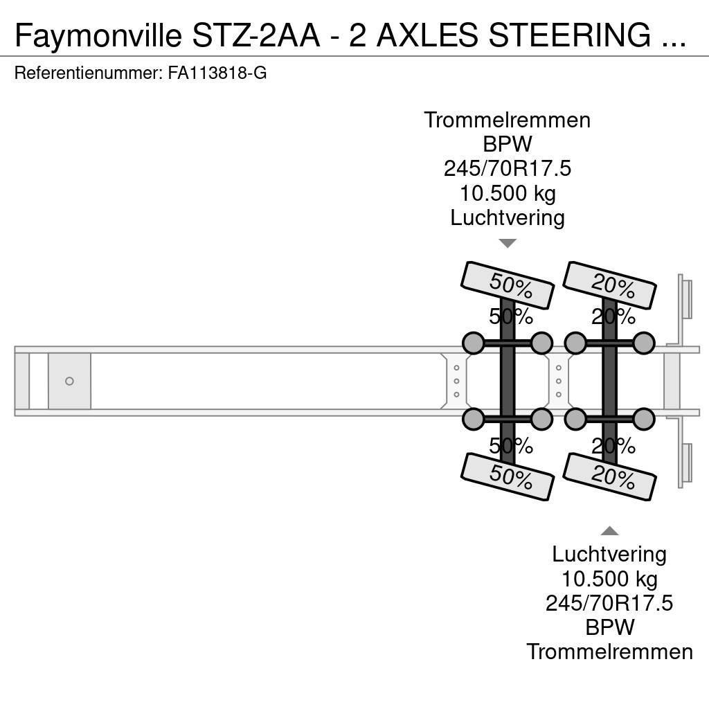 Faymonville STZ-2AA - 2 AXLES STEERING - BED: 7,40 + 3,55 METE Semirremolques de góndola rebajada