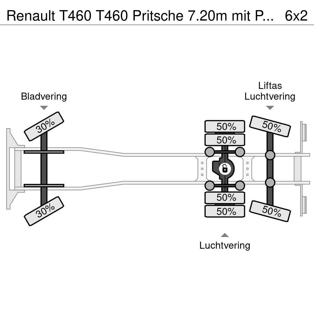 Renault T460 T460 Pritsche 7.20m mit Plane/Spriegel EU6 Camión con caja abierta