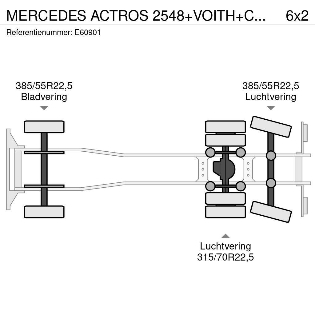 Mercedes-Benz ACTROS 2548+VOITH+CHARIOT EMBARQUER Camión con caja abierta
