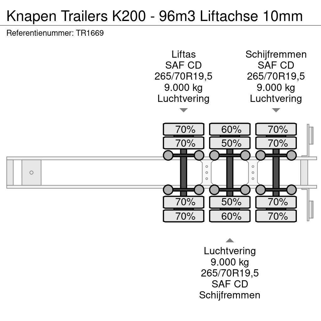 Knapen Trailers K200 - 96m3 Liftachse 10mm Cajas de piso oscilante