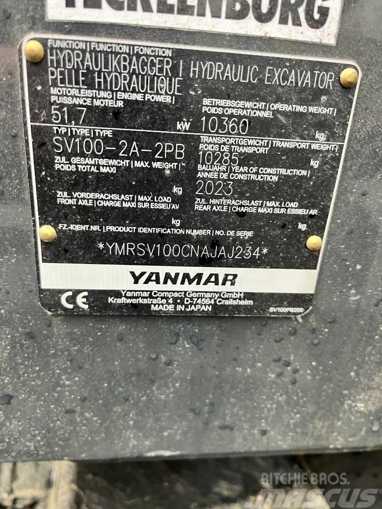 Yanmar SV100-2A 2PB Verstellausleger Powertilt HS08 Excavadoras 7t - 12t