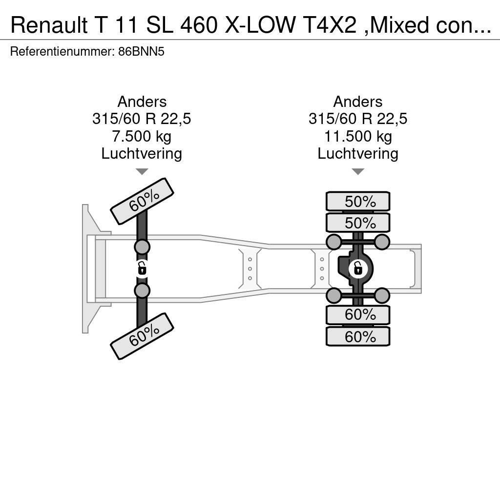 Renault T 11 SL 460 X-LOW T4X2 ,Mixed contrsct 24 mnd onde Cabezas tractoras