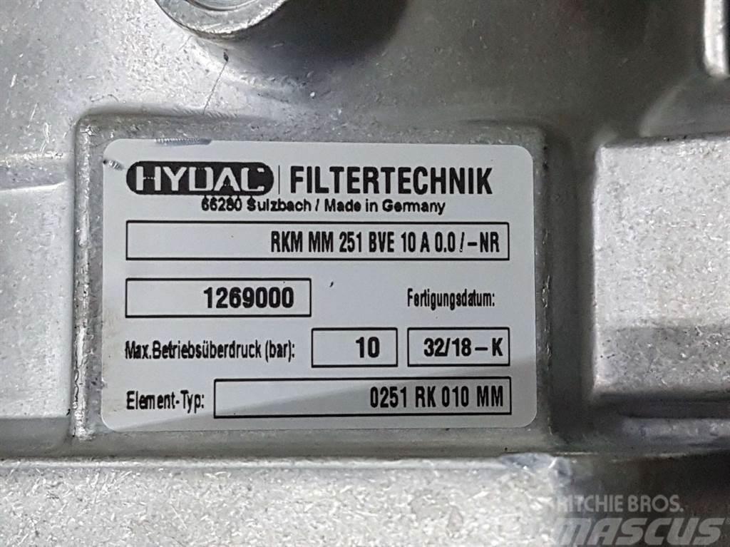  Hydac RKM MM 251 BVE 10 A 0.0/-NR-1269000-Filter Hidráulicos