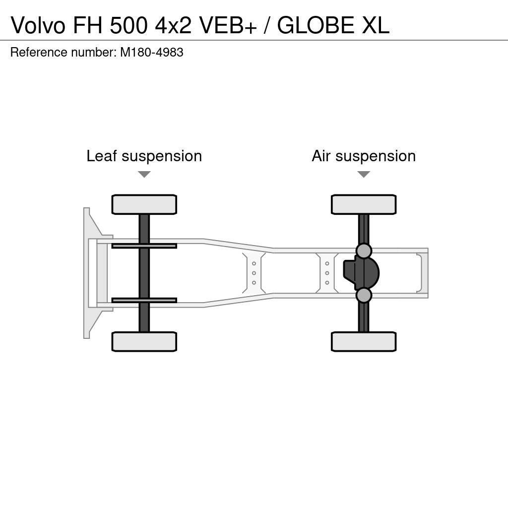 Volvo FH 500 4x2 VEB+ / GLOBE XL Cabezas tractoras