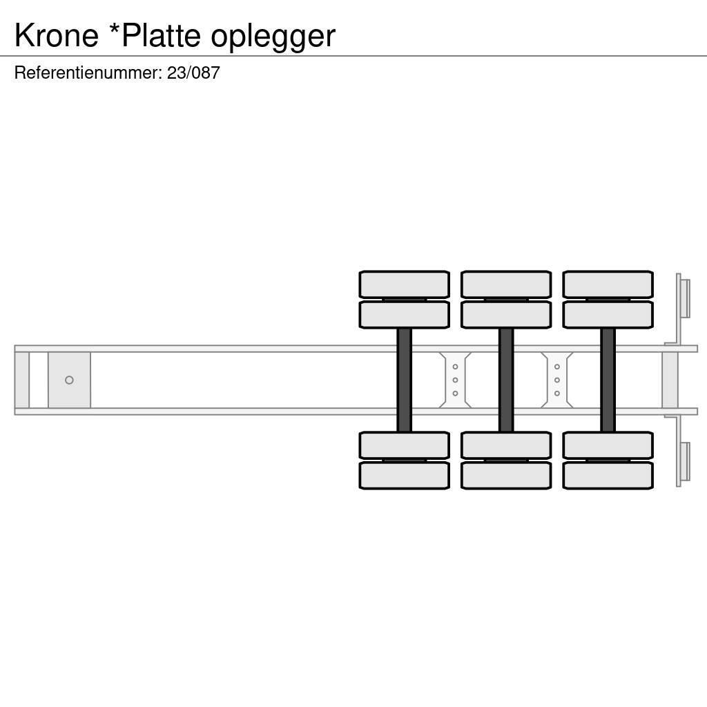 Krone *Platte oplegger Semirremolques de plataformas planas/laterales abatibles