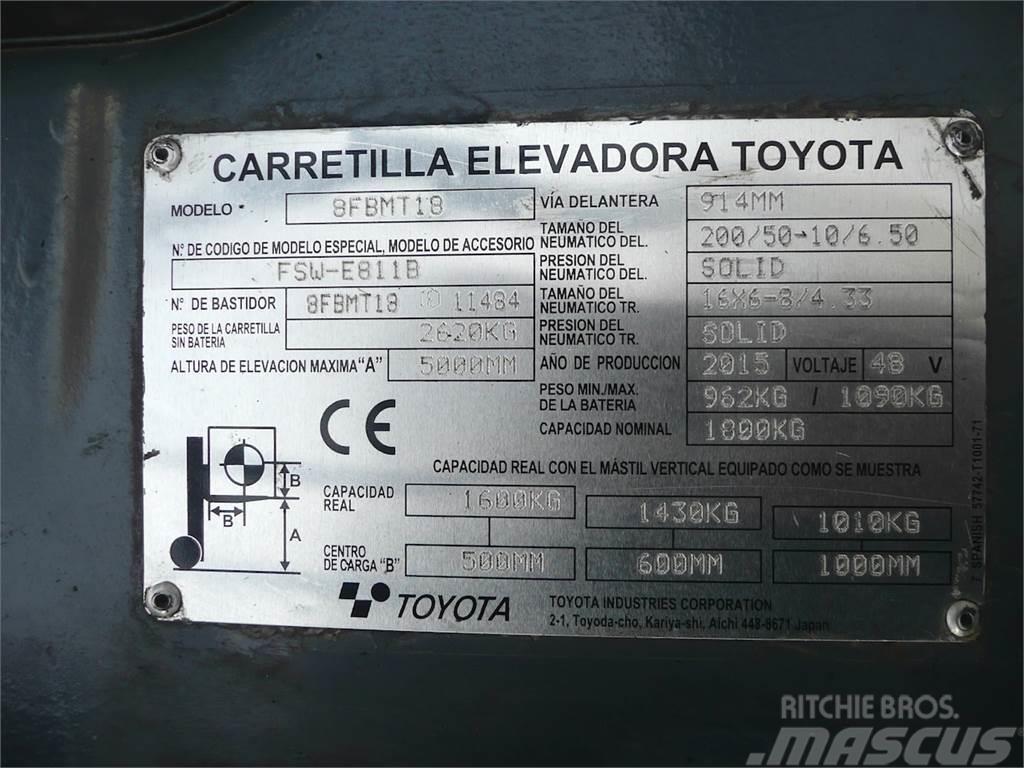 Toyota 8FBMT18 Carretillas de horquilla eléctrica