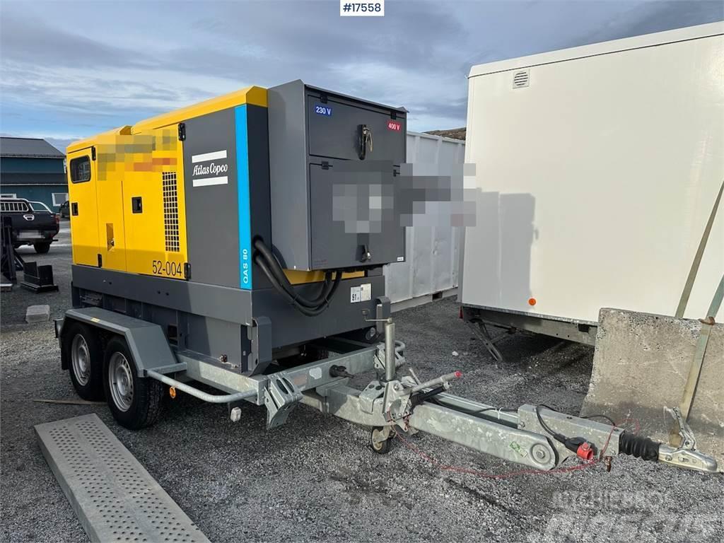 Atlas Copco QAS80 diesel generator/aggegate on trailer Otros componentes