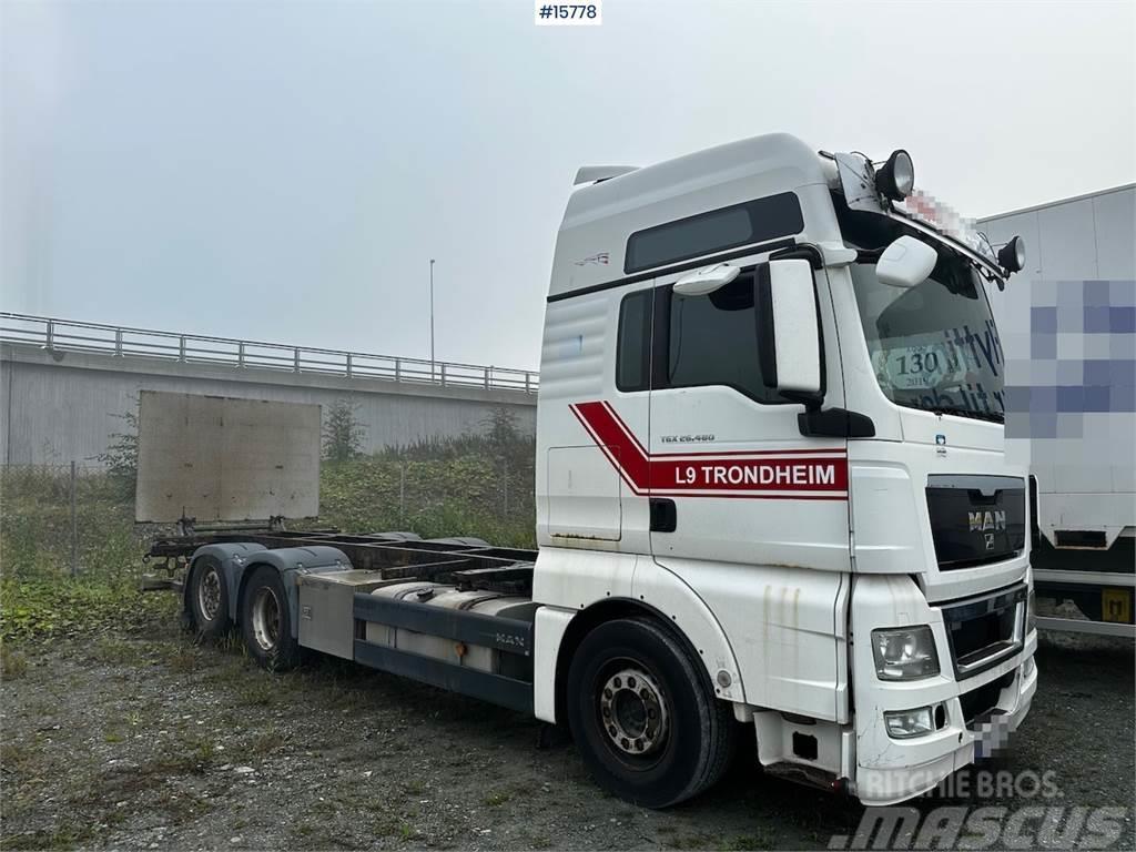 MAN TGX 26.480 6x2 Container truck w/ lift. Rep object Camiones portacontenedores