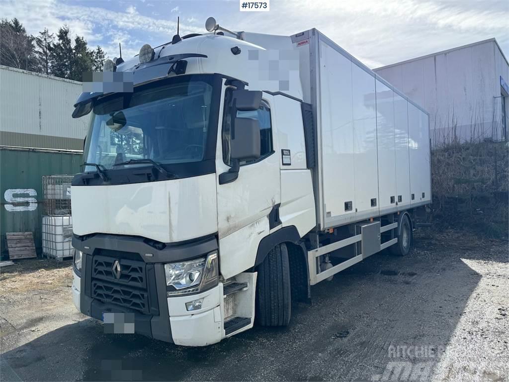 Renault T380 4x2 box truck w/ full side opening and liftin Camiones caja cerrada