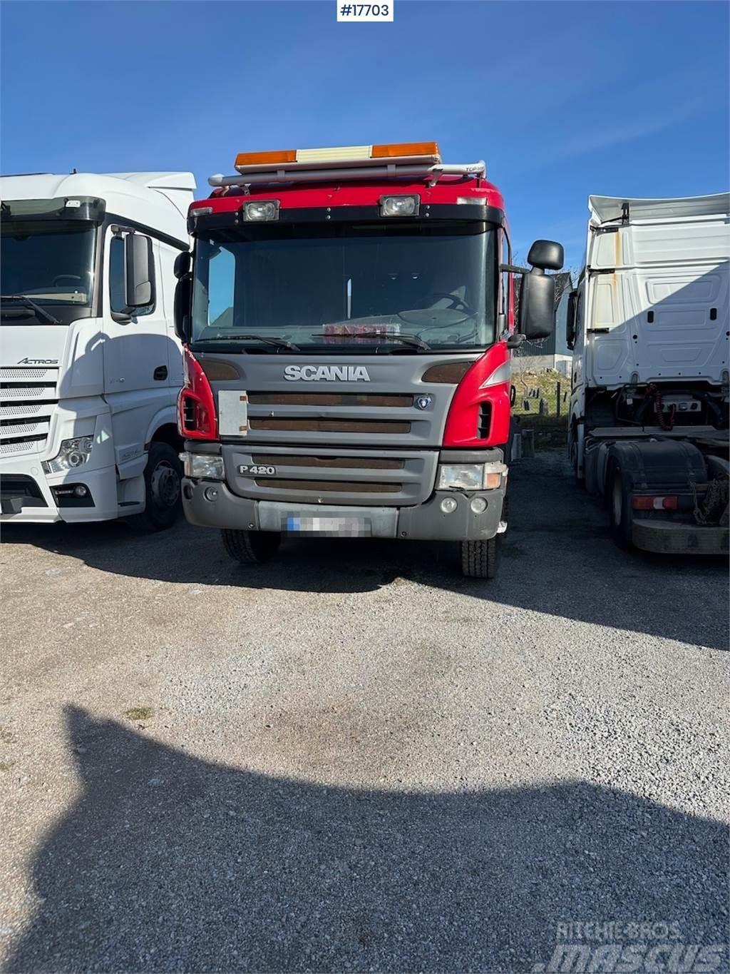 Scania P420 8x4 Hook truck. Camiones polibrazo