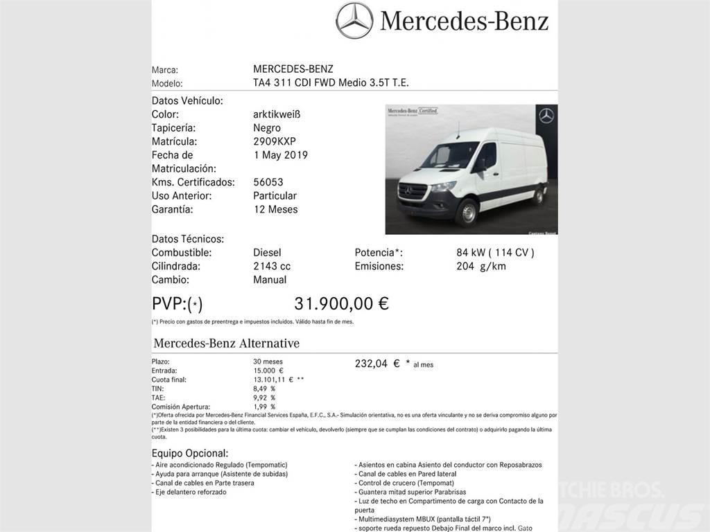Mercedes-Benz Sprinter 311 CDI MEDIO 3.5T T. ALTO Furgonetas /Furgón
