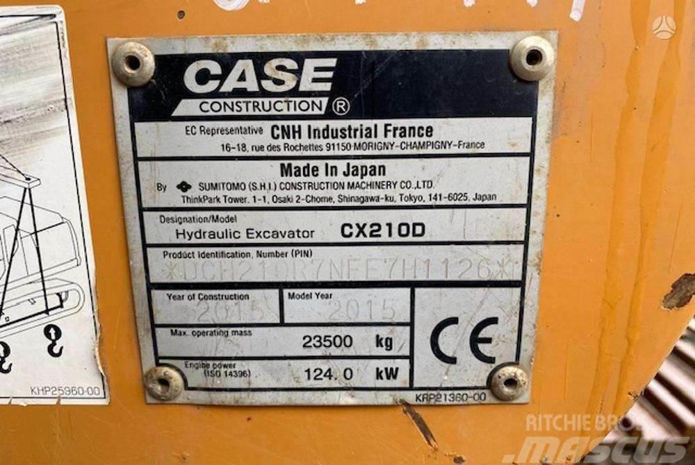 CASE CX210 D garantija 300val Excavadoras de cadenas