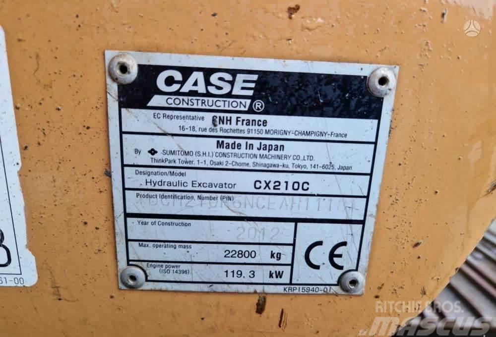 CASE CX210C garantija 300val jau LT Excavadoras de cadenas
