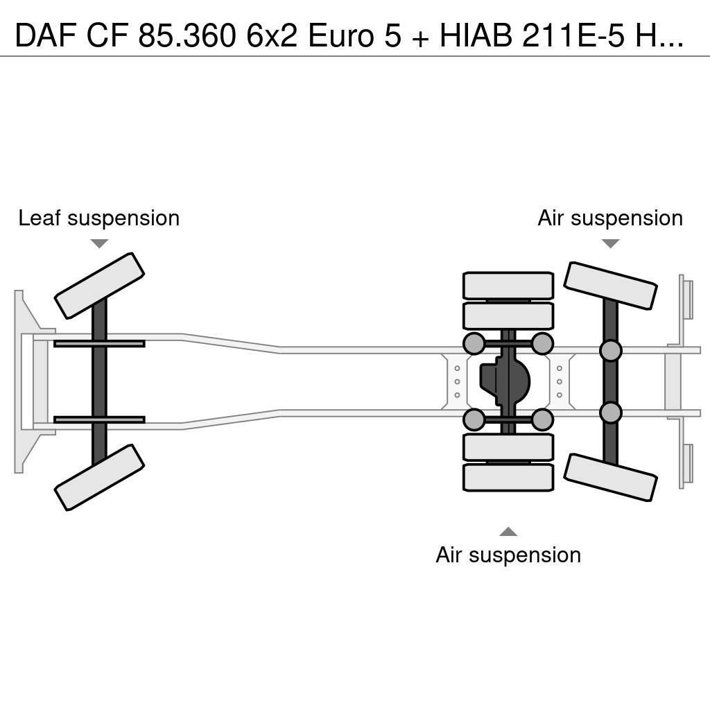DAF CF 85.360 6x2 Euro 5 + HIAB 211E-5 HIPRO Camiones plataforma