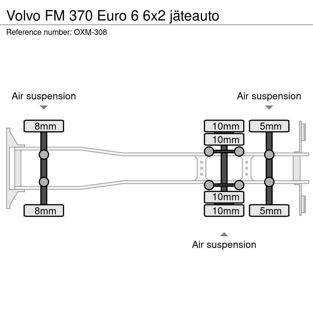 Volvo FM 370 Euro 6 6x2 jäteauto Camiones de basura