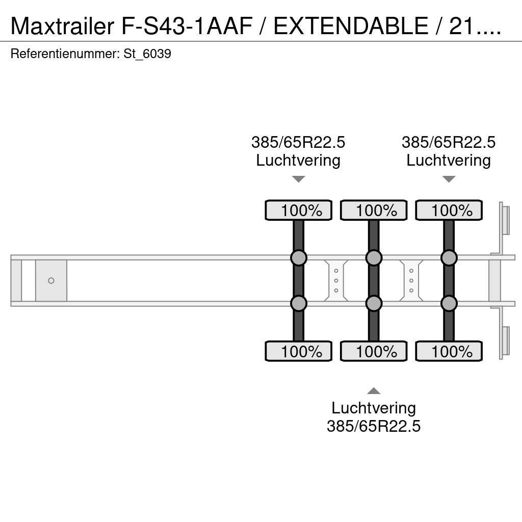 MAX Trailer F-S43-1AAF / EXTENDABLE / 21.10 mtr / TE KOOP - TE Otros semirremolques