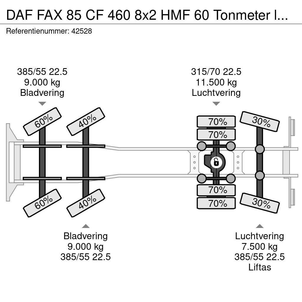 DAF FAX 85 CF 460 8x2 HMF 60 Tonmeter laadkraan Grúas todo terreno