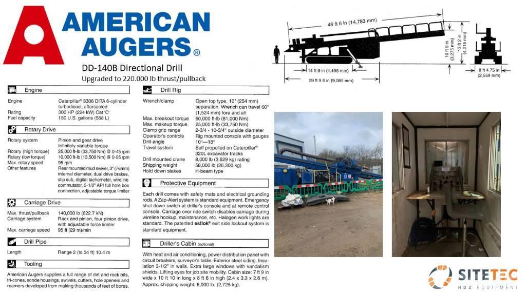 American Augers DD140 Equipo de perforación horizontal