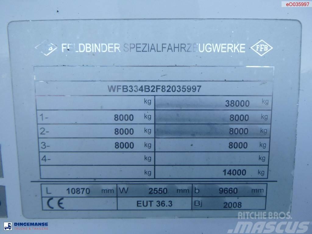 Feldbinder Powder tank alu 36 m3 / 1 comp + compressor Semirremolques cisterna