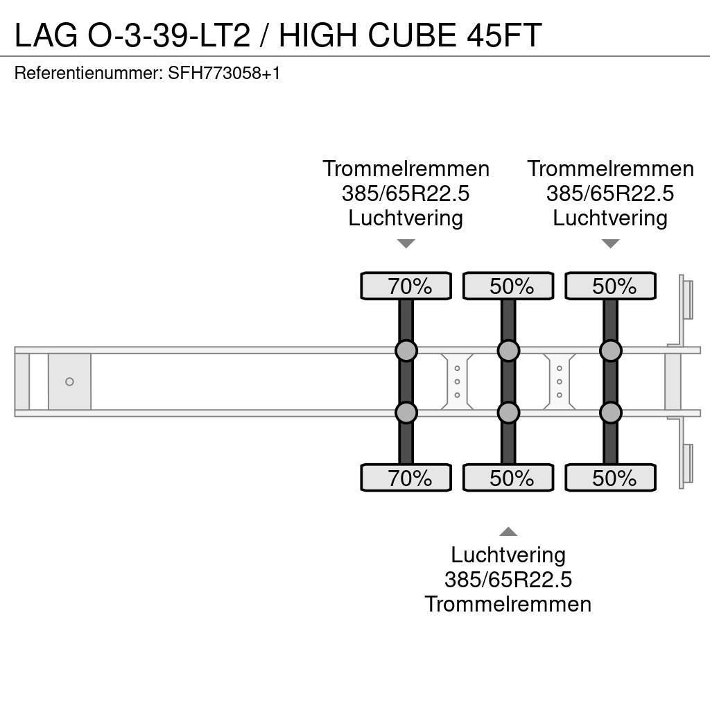 LAG O-3-39-LT2 / HIGH CUBE 45FT Semirremolques portacontenedores