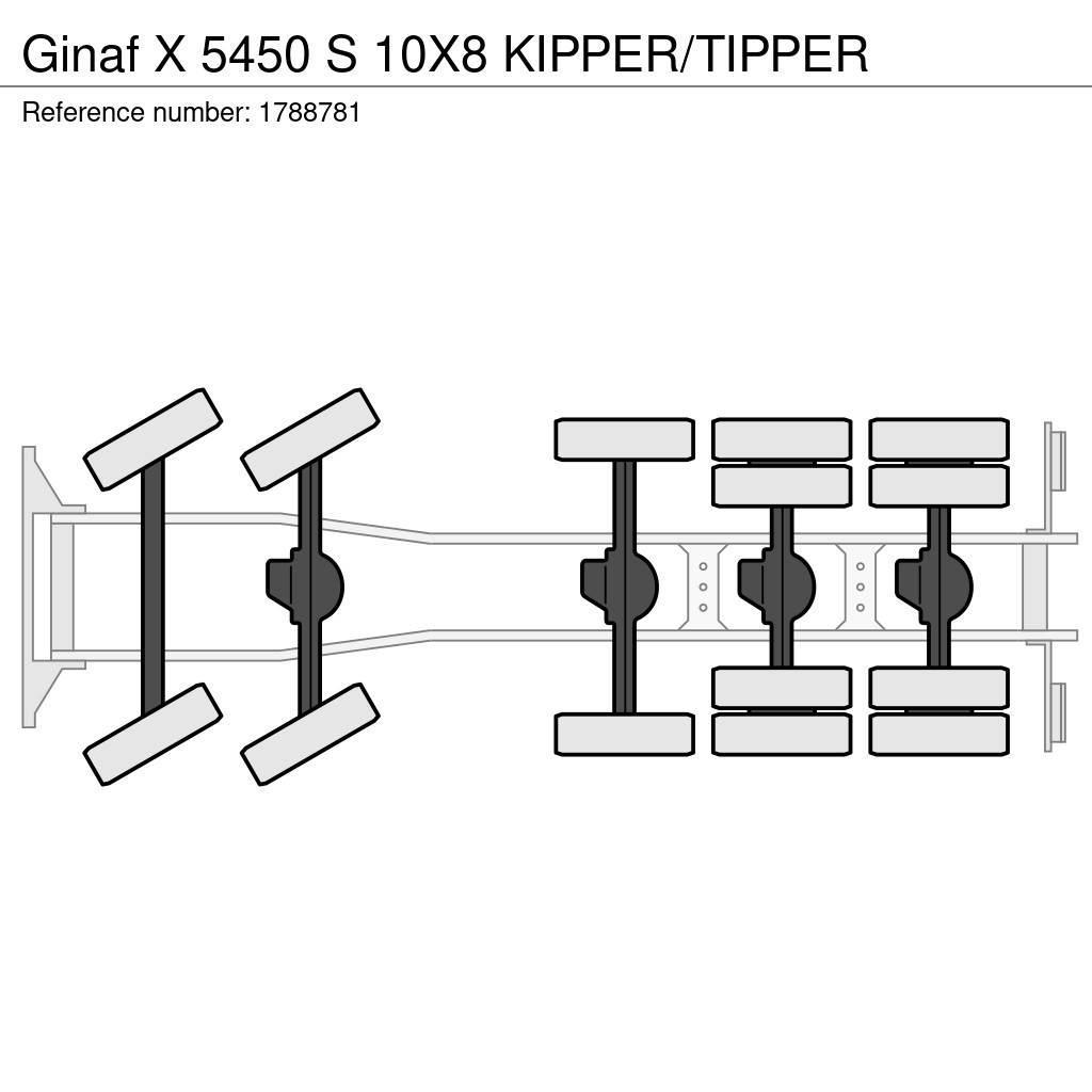 Ginaf X 5450 S 10X8 KIPPER/TIPPER Camiones bañeras basculantes o volquetes